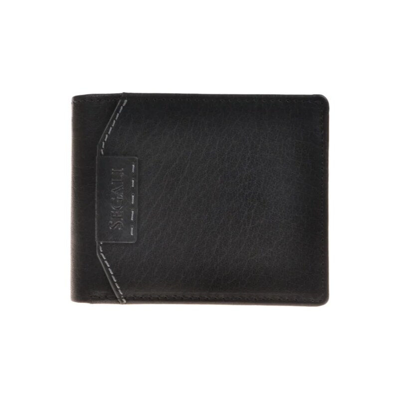 SEGALI Pánska kožená peňaženka 250758 čierna (malá) 35335784