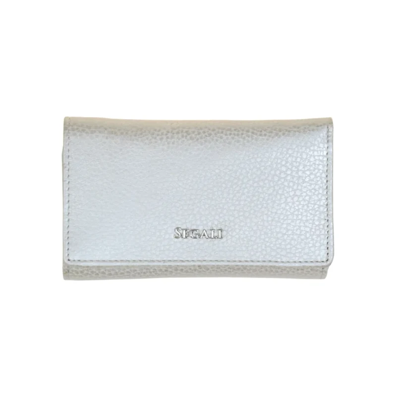 SEGALI Dámska kožená peňaženka SG-27074 strieborná 35335776