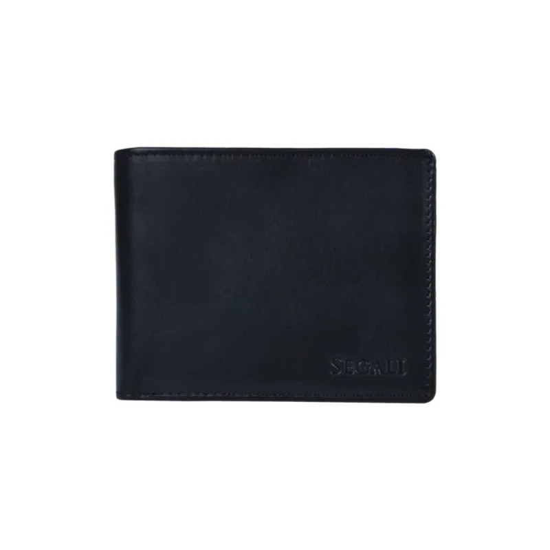 SEGALI Pánska kožená peňaženka 2517797026 čierna 46835403