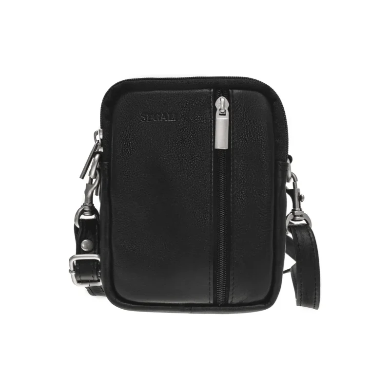 SEGALI Kožená taška cez rameno/vrecko na opasok Segali SG-26032 čierna 14705512