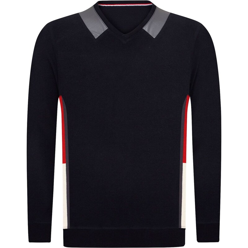 Jacey Quinn Sveter tmavomodrá / červeno-fialová / strieborná 63107812