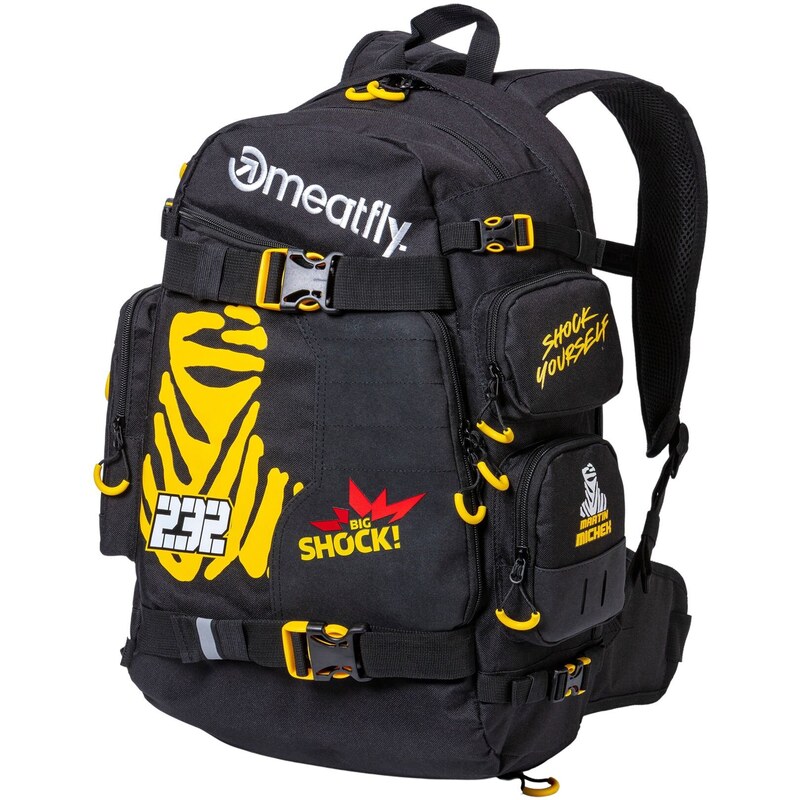 Meatfly batoh Raiden Black Big Shock/Michek 28 L | 63330767