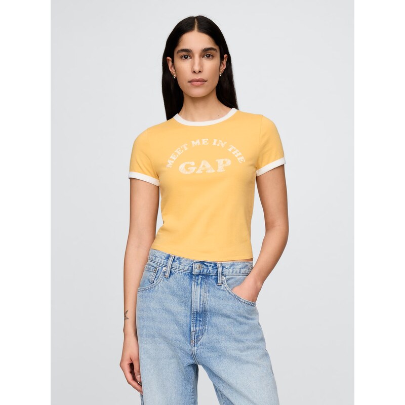 GAP Dámske Crop tričko s logom 749366-00 66265921