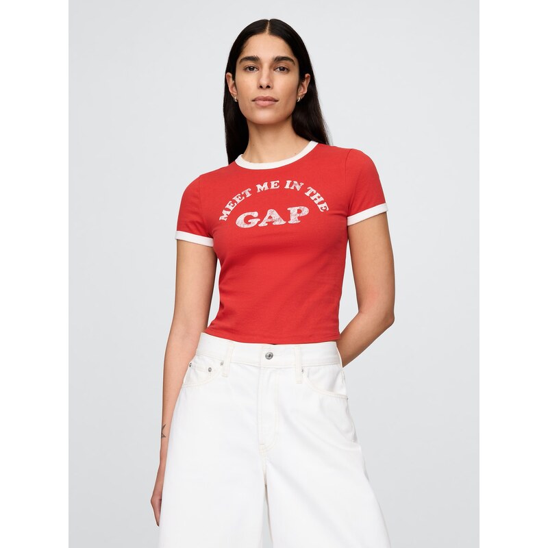 GAP Dámske Crop tričko s logom 749366-01 66265922