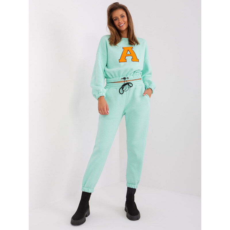 BASIC Mintová tepláková súprava bez kapucne EM-KMPL-804.00P-mint 46622624