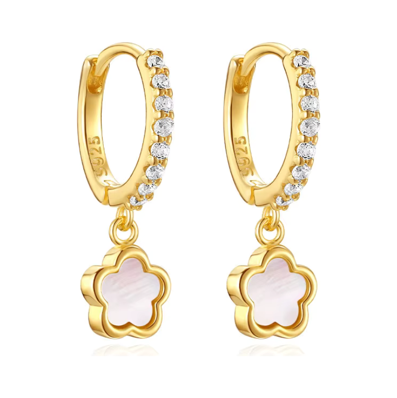 Olivie Strieborné náušnice KVÍTOK GOLD 9482 63265468