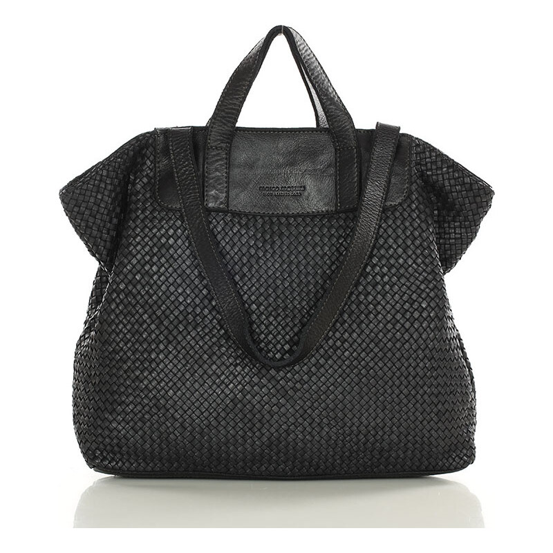 MARCO MAZZINI Čierna ručne pletená shopper bag (v186d) 31673054