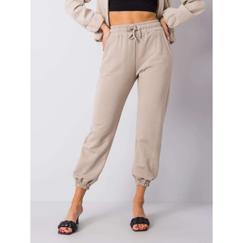 RUE PARIS Béžové voľnejšie nohavice RV-DR-6120.03P-beige 57947467