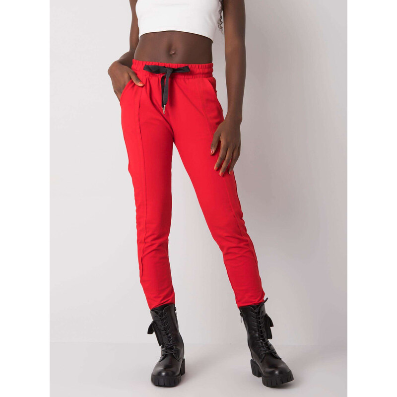 RELEVANCE Červené dámske tepláky RV-DR-6437.18-red 57948054