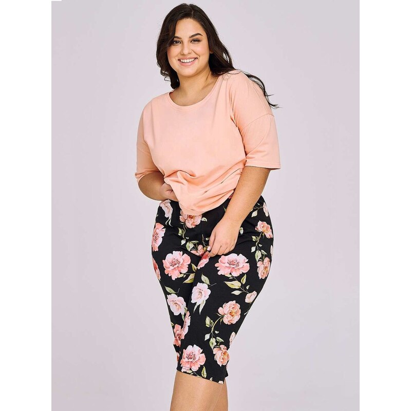 Taro Dámske bavlnené pyžamo Margot, Farba broskyňová 63110361