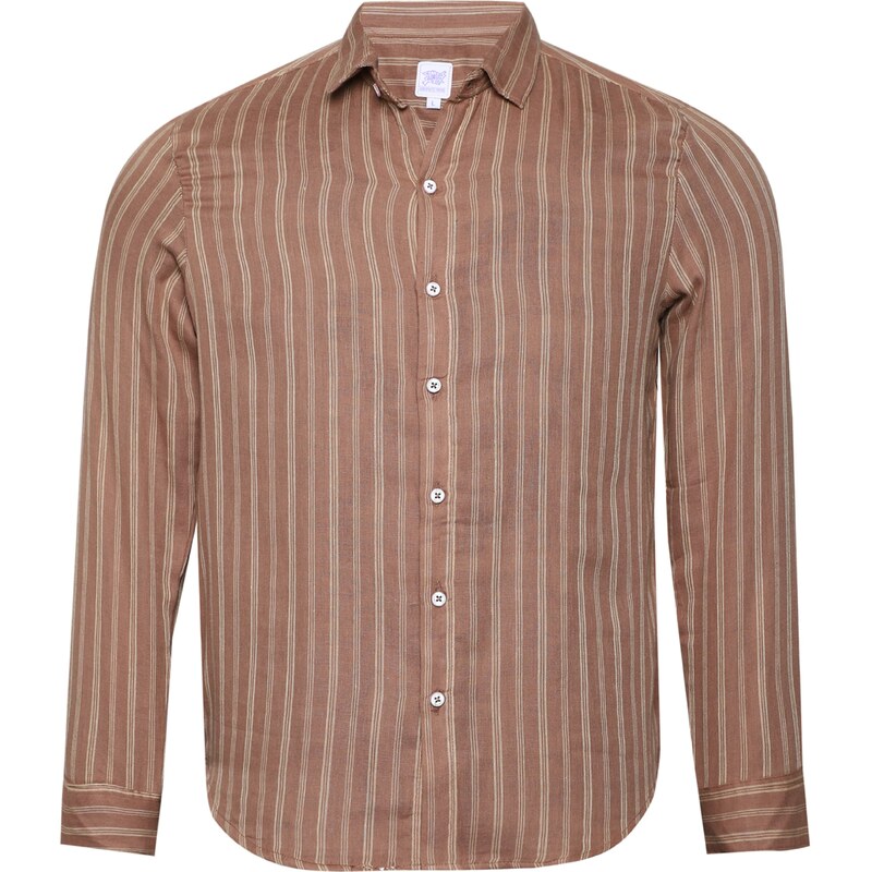 Campus Sutra Košeľa Wilfreda hnedá melírovaná 63116847