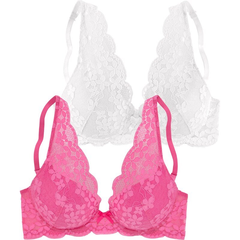 PETITE FLEUR Podprsenka ružová / biela 63115492