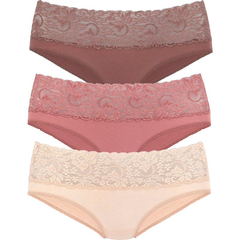 VIVANCE Nohavičky farba lesného ovocia / púdrová / burgundská 63144732