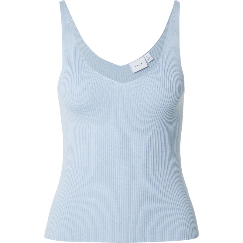 VILA Vyšívaný top VIWENNIE modrosivá 63116289
