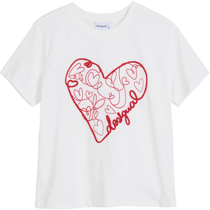 Desigual Tričko červená / biela 63169631