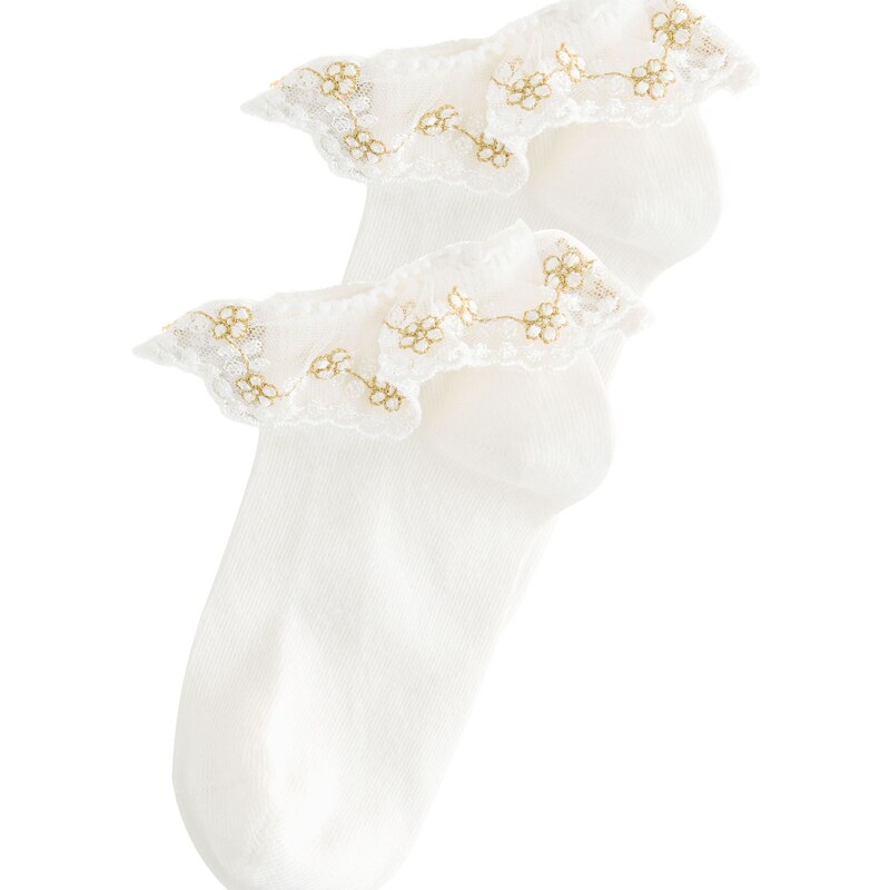 Next Ponožky krémová / zlatá 63336253