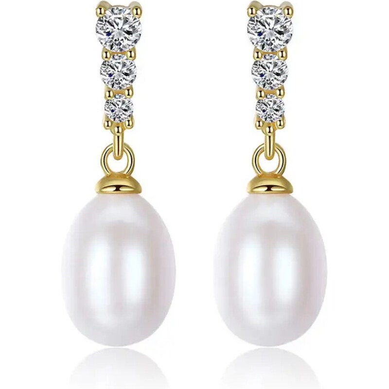 Olivie Strieborné náušnice sladkovodné perly GOLD 9488 63265236