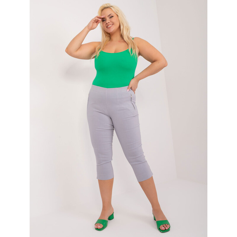 BASIC Svetlosivé 3/4 nohavice AT-SP-1863.83-light grey 49721816