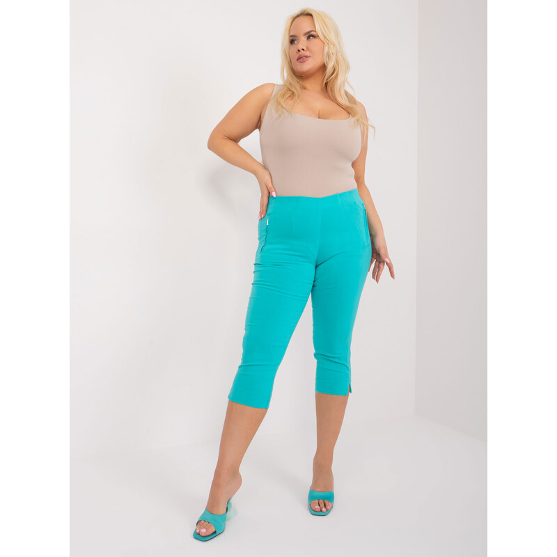 BASIC Tyrkysové 3/4 nohavice AT-SP-1863.47-turquoise 49825352