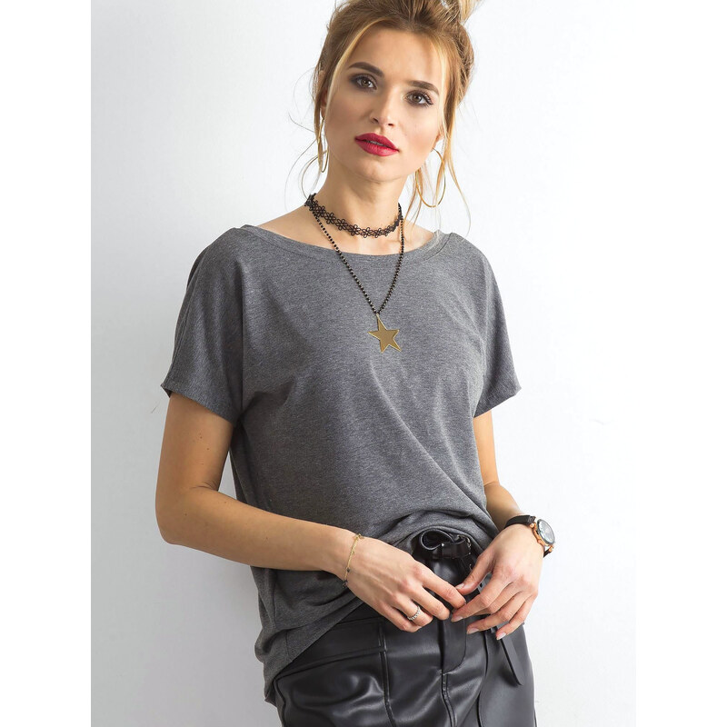 BASIC Dámske tmavosivé tričko RV-TS-4662.37P-dark gray 18774885