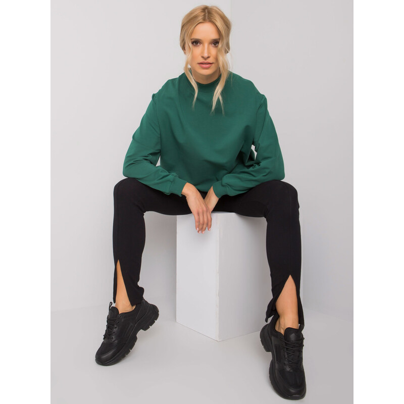 BASIC FEEL GOOD Tmavozelená dámska mikina RV-BL-5185.90P-dark green 19048187
