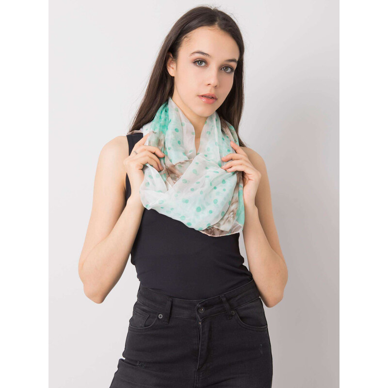 BASIC Bielo-zelená šatka AT-CH-B-D866-white-green 23861384