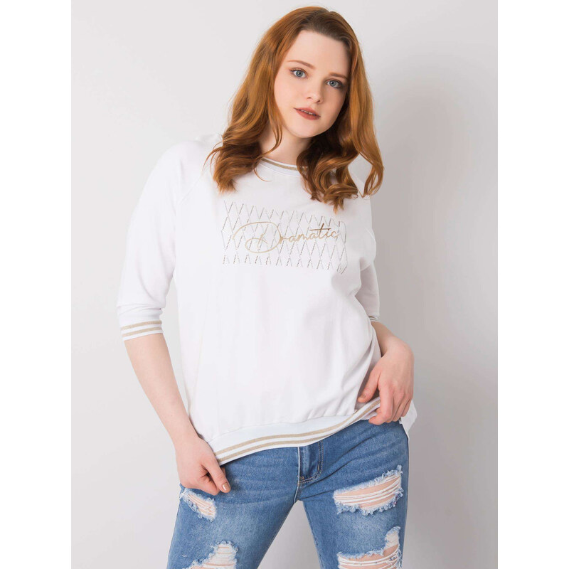 RELEVANCE Biele dámske tričko s nápisom RV-BZ-6244.10-white 24087702