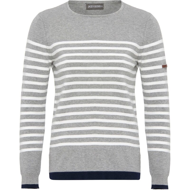 Jacey Quinn Sveter tmavomodrá / sivá melírovaná / biela 65875186