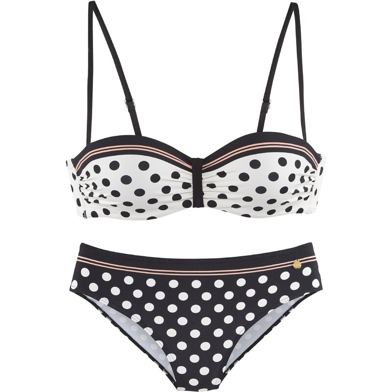 LASCANA Bikiny oranžová / čierna / biela 63166255