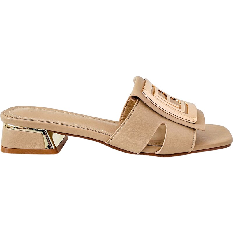 Elegantné béžové šľapky Laura Biagiotti Calf Beige 63132765