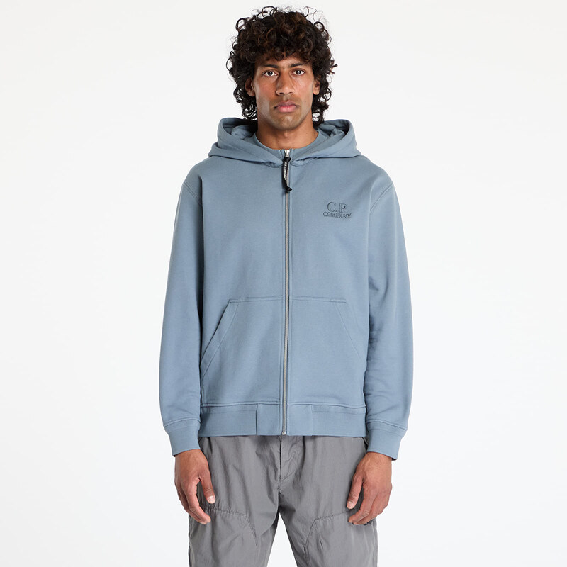 Mikina C.P. Company Diagonal Raised Fleece Full Zip Logo Sweatshirt 63132913