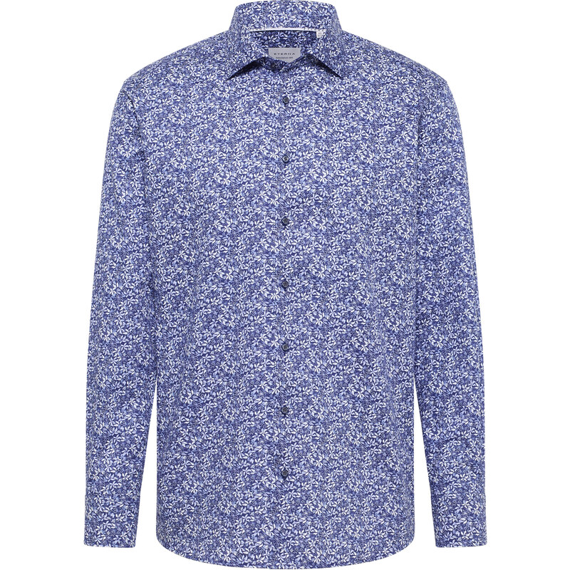 ETERNA Modern fit košeľa kvetinový motív modrá Non Iron 63133290