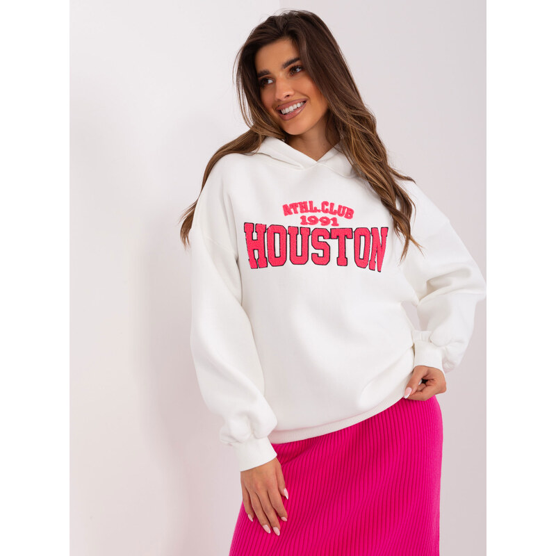 BASIC Biela mikina s kapucňou a nápisom HOUSTON EM-BL-656-2.13X-white 46622639