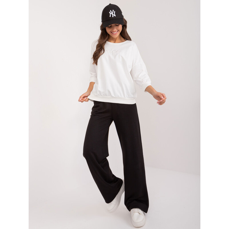 RELEVANCE Smotanové tričko s 3/4 rukávom a drobným nápisom RV-BZ-9519 57955518