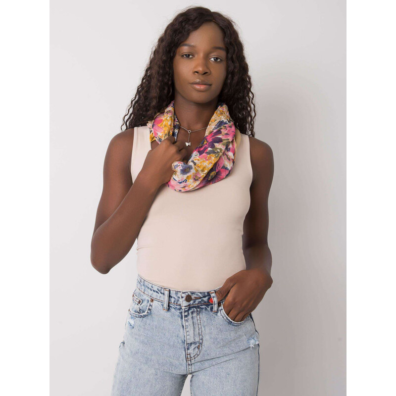 BASIC Béžovo-ružová viskózová šatka AT-CH-S-2078-beige-pink 26251426