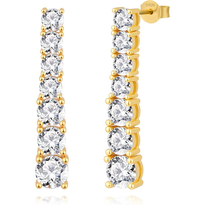 Olivie Svatební stříbrné náušnice GOLD 9502 63261354