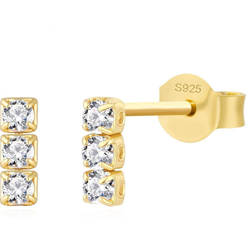 Olivie Svatební stříbrné náušnice GOLD 9504 63261175