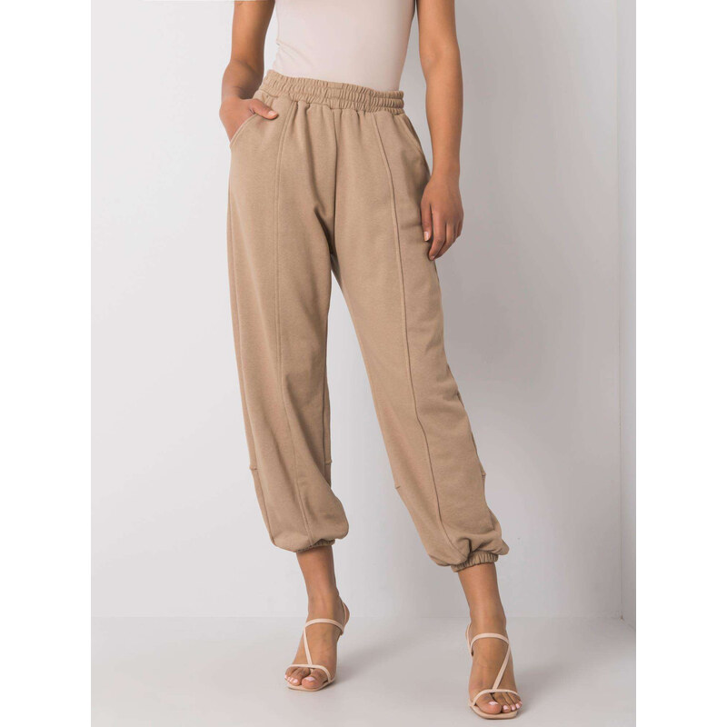 BASIC Béžové dámske tepláky EM-DR-ES-21-535.20-beige 24252229