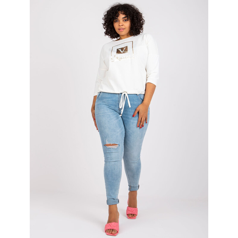 RELEVANCE Smotanové tričko Roxanne s potlačou Venice -RV-BZ-7406.22 57949558