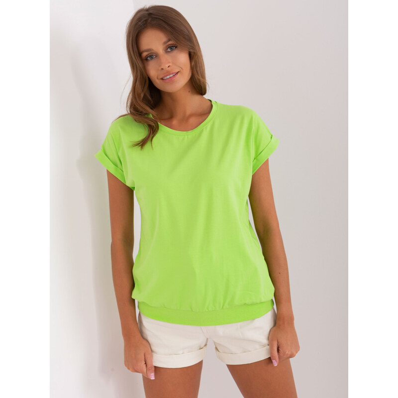 RELEVANCE Svetlozelené tričko so srdiečkom na chrbte -RV-BZ-8836.86 57952457