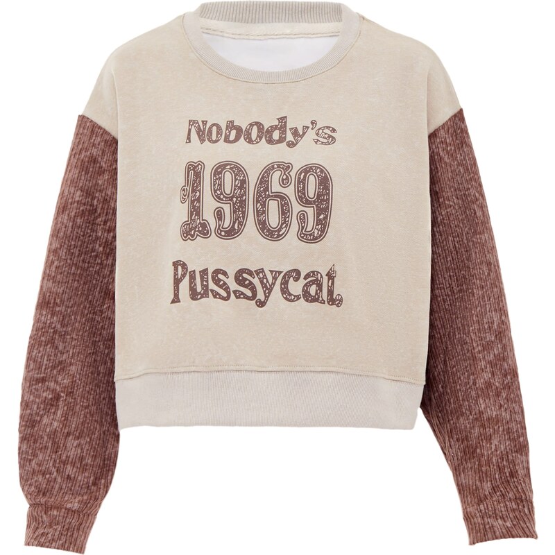 HOMEBASE Mikina béžová / hnedá 63145122