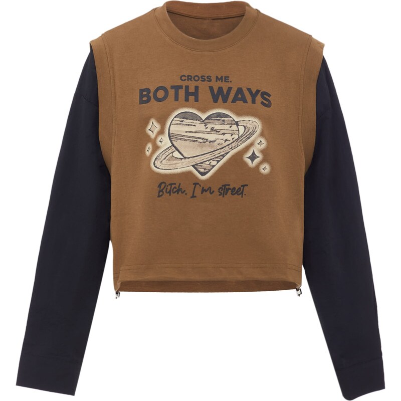 HOMEBASE Mikina hnedá / čierna / biela 63145145