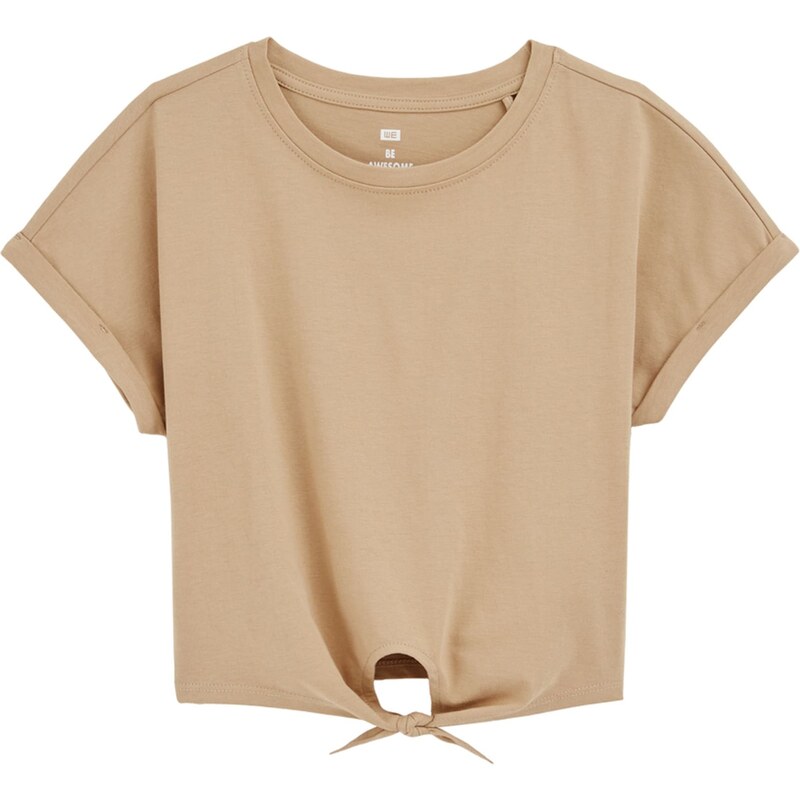 WE Fashion Tričko svetlohnedá 63165592