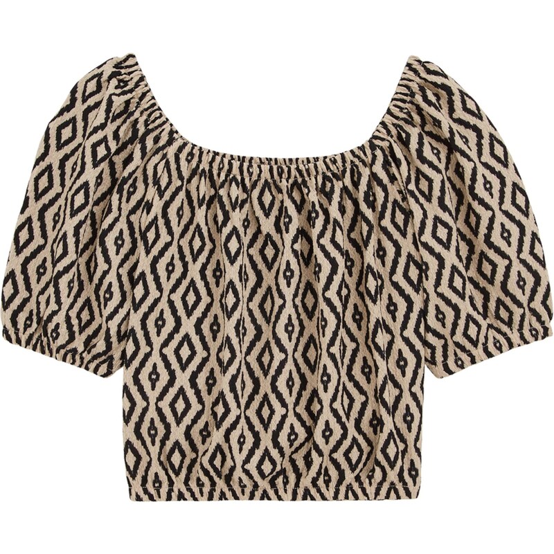 WE Fashion Tričko hnedá / čierna 63165638