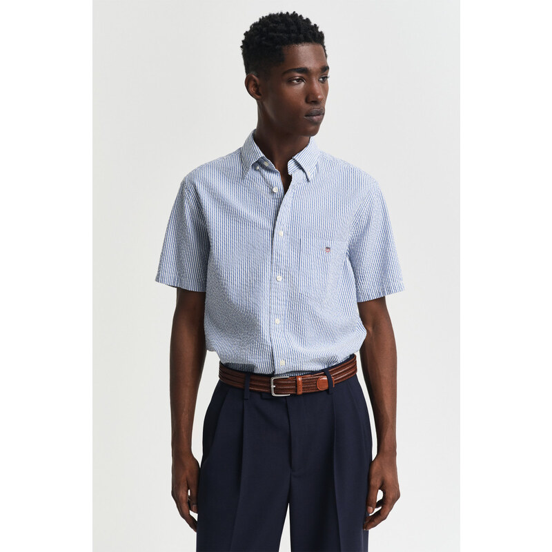 KOŠEĽA GANT REG SEERSUCKER STRIPE SS SHIRT RICH BLUE 63136134