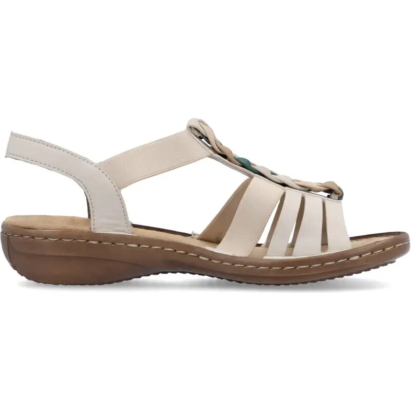 Dámske sandále RIEKER 60809-60 béžová S5