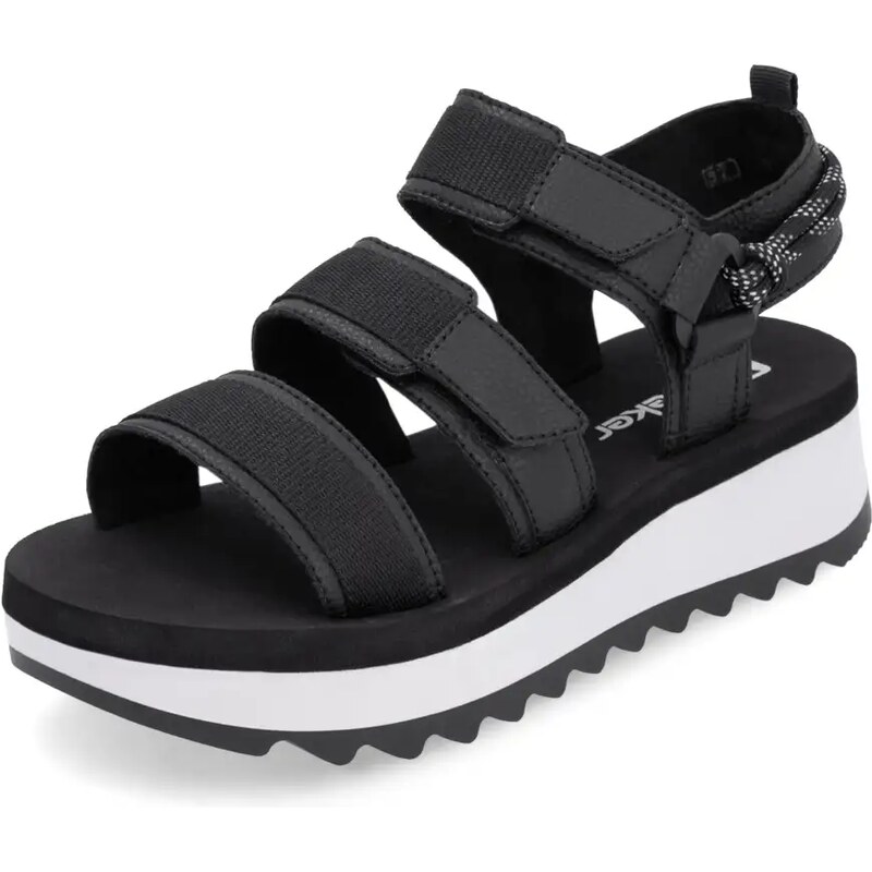 E-shop Dámske sandále RIEKER W3052-00 čierna S5