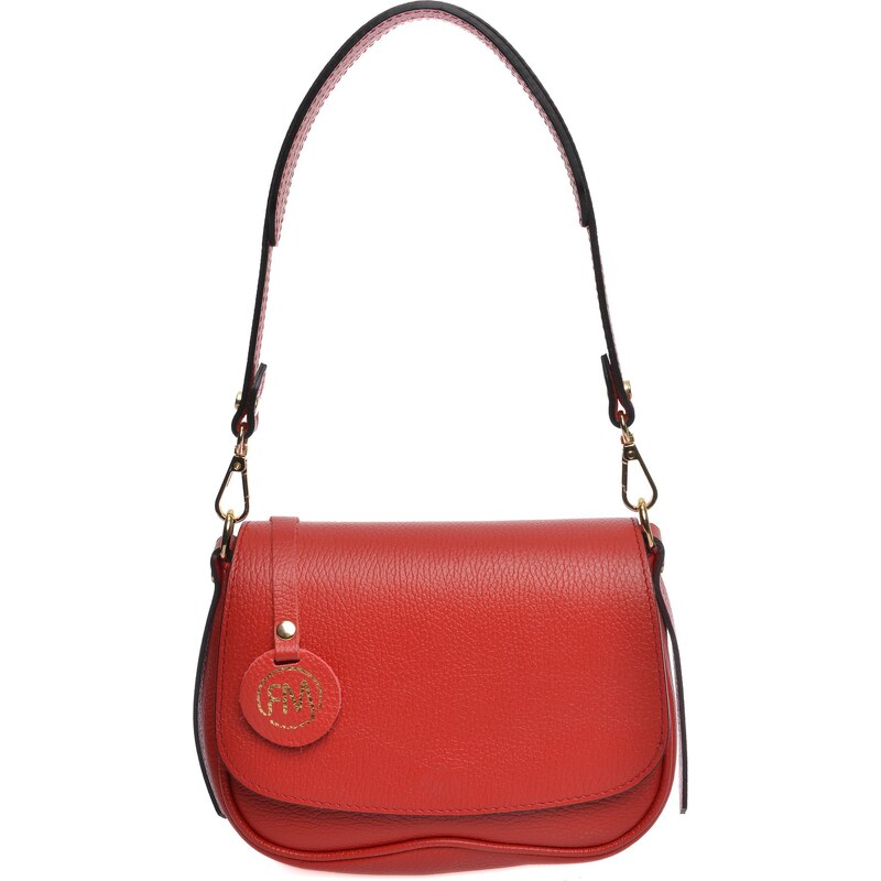 Roberta M Dámska kožená kabelka RM1958 Rosso 66578971