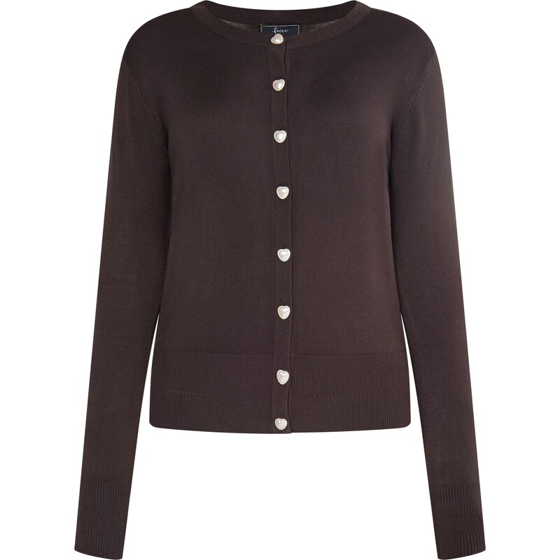 faina Kardigán tmavohnedá 63144531
