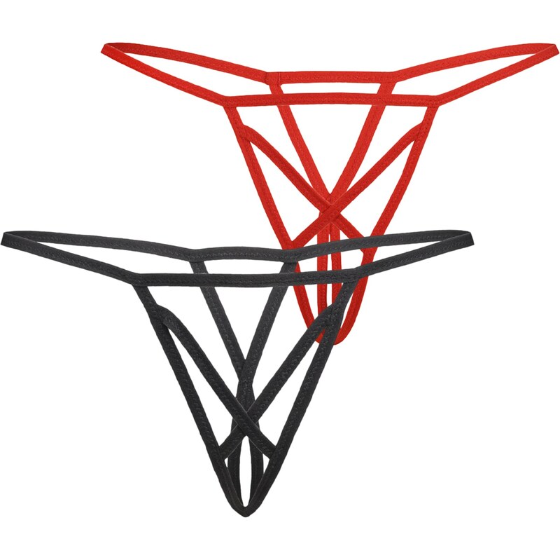 TEYLI Tangá ohnivo červená / čierna 63145645